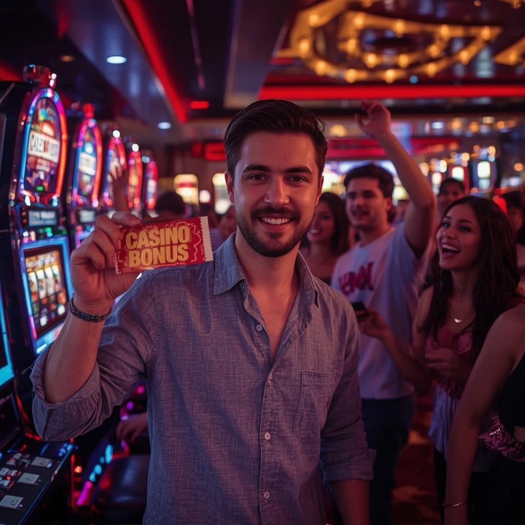 personne tenant un bonus CASOO CASINO